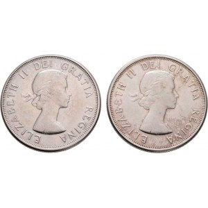 Kanada, Elizabeth II., 1952  -, 50 Cent 1959,1960 - malý znak, KM.56 (Ag800, 11.66g),