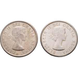 Kanada, Elizabeth II., 1952  -, 50 Cent 1961,1962 - malý znak, KM.56 (Ag800, 11.66g),