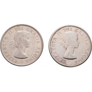 Kanada, Elizabeth II., 1952  -, 50 Cent 1962,1964 - malý znak, KM.56 (Ag800, 11.66g),