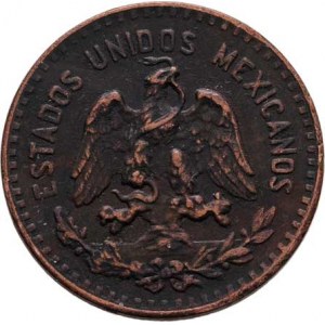 Mexiko, republika, 1867 -, 5 Centavos 1917 Mo, Mexiko, KM.422 (bronz), 8.838g,