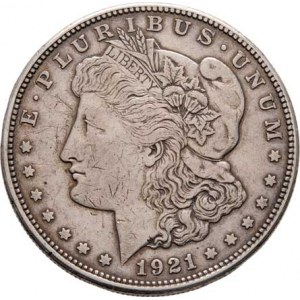 USA, Dolar 1921 D - Morgan, KM.110 (Ag900), 26.666g,
