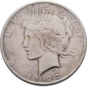 USA, Dolar 1922 - Mírový, KM.150 (Ag900), 26.500g,