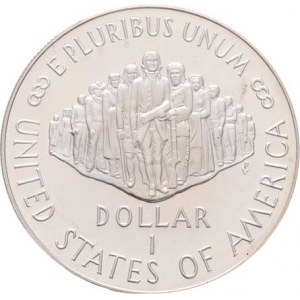 USA, Dolar 1987 S - 200 let ústavy, KM.220 (Ag900,
