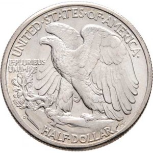 USA, 1/2 Dolar 1942 D - stojící Liberty, KM.142 (Ag900),