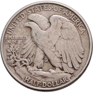 USA, 1/2 Dolar 1946, 1947 - stojící Liberty, KM.142