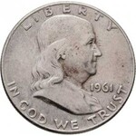 USA, 1/2 Dolar 1959 D, 1961 D - Franklin, KM.199 (Ag900),