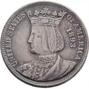 USA, 1/4 Dolar 1893 - královna Isabela, KM.115 (Ag900,