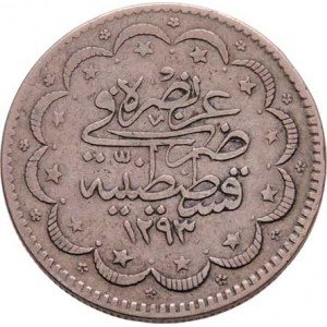 Turecko, Abdul Hamid II., 1876 - 1909, 10 Piastr AH.1293, 3.rok vlády = 1878, KM.721