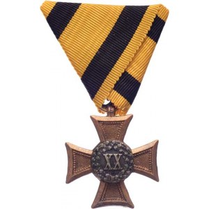 Rakousko - Uhersko, František Josef I., 1848 - 1916, Služební kříž za 20 let - typ 1913, Mark