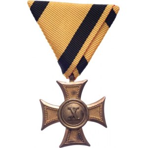 Rakousko - Uhersko, František Josef I., 1848 - 1916, Služební kříž za 10 let - typ 1913, Mark