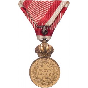 Rakousko - Uhersko, František Josef I., 1848 - 1916, Signum Laudis - zlac.bronz, Marko.148b,