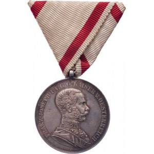 Rakousko - Uhersko, František Josef I., 1848 - 1916, Velká stříbrná medaile za statečnost, Ma