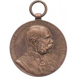 Rakousko - Uhersko, František Josef I., 1848 - 1916, Bronzová medaile za statečnost, Sign.Tau