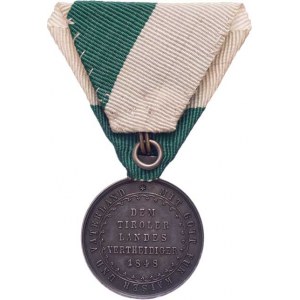 Rakousko - Uhersko, František Josef I., 1848 - 1916, Tyrolská stříbrná pamětní medaile 1848,