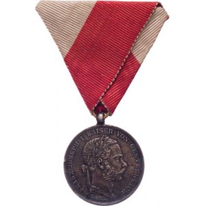 Rakousko - Uhersko, František Josef I., 1848 - 1916, Tyrolská stříbrná pam.medaile 1866, Sign