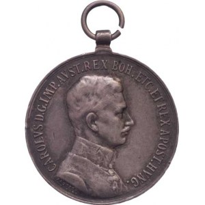 Rakousko - Uhersko, Karel I., 1916 - 1918, Malá stříbrná medaile za statečnost, Marko.235a,