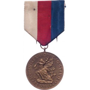 Československo, Pamětní medaile Řádu SNP, VM.16-III, Sign.K, stuha