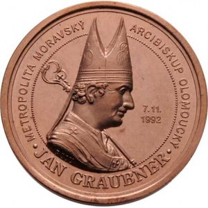 Olomouc - pobočka ČNS, Soušek - arcibiskup Jan Graubner 2002 - poprsí