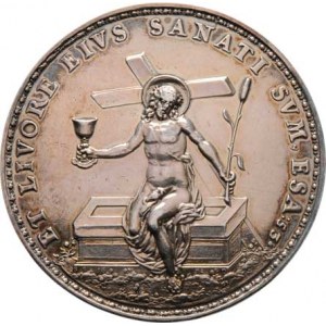Dadler Šebestian, 1586 - 1657, Kristus zprava jako Salvator Mundi, andílci na