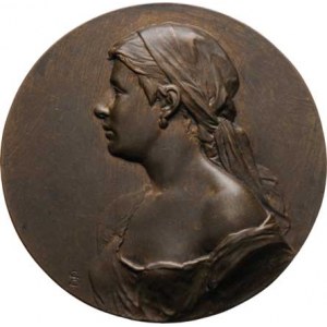 Scharff Anton, 1845 - 1903, Vídeňská pradlena - portrét dívky zleva b.l. (1876),
