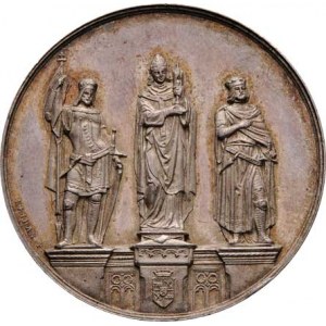 Seidan Václav, 1817 - 1870, AR medaile - sousoší Sv.Norberta, Václava a Zikmunda