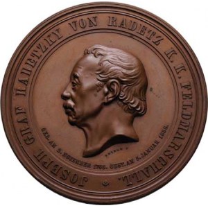Seidan Václav, 1817 - 1870, Josef V.Radecký - AE medaile na odhalení pomníku 1858