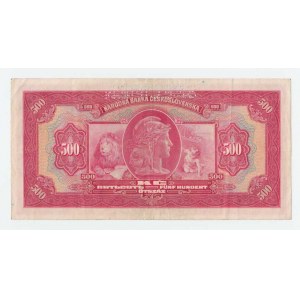 Československo - bankovky Národ. banky Československé, 500 Koruna 1929, série F, BHK.23c, He.