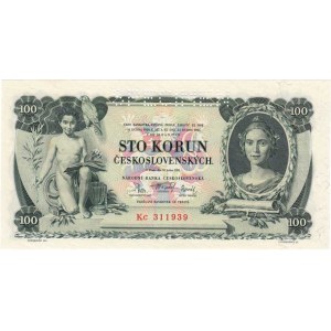 Československo - bankovky Národ. banky Československé, 100 Koruna 1931, série Kc, BHK.25c, He