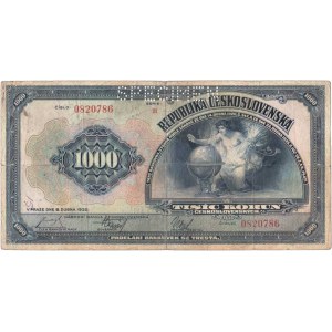 Československo - bankovky Národ. banky Československé, 1000 Koruna 1932, série B, BHK.26, He.