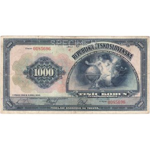 Československo - bankovky Národ. banky Československé, 1000 Koruna 1932, série C, BHK.26, He.