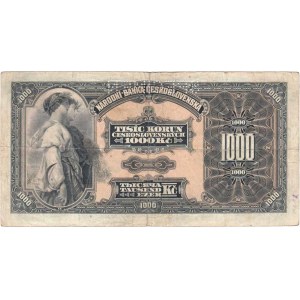 Československo - bankovky Národ. banky Československé, 1000 Koruna 1932, série C, BHK.26, He.