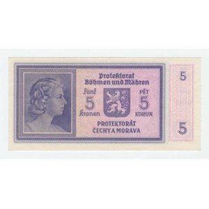 Protektorát Čechy a Morava, 1939 - 1945, 5 Koruna (1940) - série B018, BHK.31, He.33a,