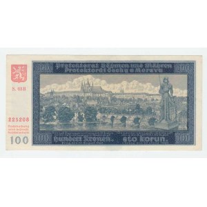 Protektorát Čechy a Morava, 1939 - 1945, 100 Koruna 1940 - 2.vyd., sér.03B, BHK.33a, He.35a,