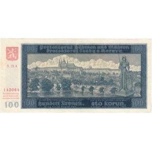 Protektorát Čechy a Morava, 1939 - 1945, 100 Koruna 1940 - 2.vyd., sér.21A, BHK.33a, He.35a,