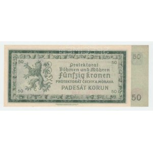 Protektorát Čechy a Morava, 1939 - 1945, 50 Koruna 1940 - série A02, BHK.34, He.36a.s1,