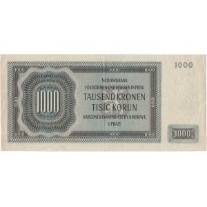 Protektorát Čechy a Morava, 1939 - 1945, 1000 Koruna 1942 - 1.vyd. - série I, BHK.38, He.40a,