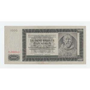 Protektorát Čechy a Morava, 1939 - 1945, 1000 Koruna 1942 - 2.vyd.- série Fb, BHK.39a, He.41a