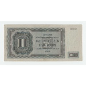 Protektorát Čechy a Morava, 1939 - 1945, 1000 Koruna 1942 - 2.vyd.- série Fb, BHK.39a, He.41a