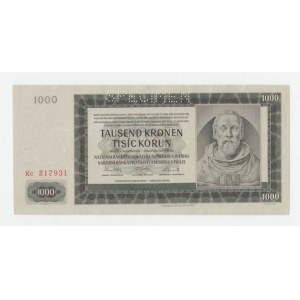 Protektorát Čechy a Morava, 1939 - 1945, 1000 Koruna 1942 - 3.vyd. - série Kc, BHK.39b,