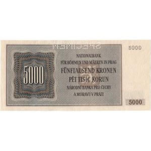 Protektorát Čechy a Morava, 1939 - 1945, 5000 Koruna 1944 - série 16A, BHK.41, He.44a.s1,