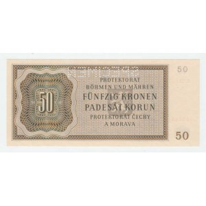 Protektorát Čechy a Morava, 1939 - 1945, 50 Koruna 1944 - série 28A, BHK.42, He.45a.s1,