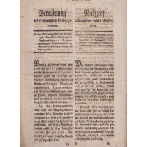 Patenty a cirkuláře, František II., 17.VII.1797 - nařízení o zásobování