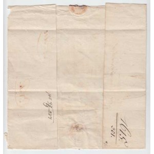Osobní a jiné dokumenty, Falkenau (Sokolov) 1834 - skládaná obálka dopisu se
