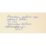 Raymonde Temkine, Grotowski [autograf Grotowskiego]