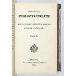 POWSZECHNA księga ustaw cywilnych [...] Cz.1-3 + Rejestr. 1811