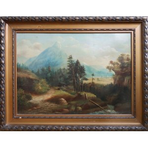 Painter unspecified, 19th century, Landscape with a stream