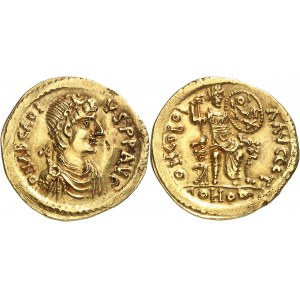 Tribus germaniques, au nom d’Arcadius (après 395). Solidus au nom d’Arcadius après 395, Thrace ou Moésie ?