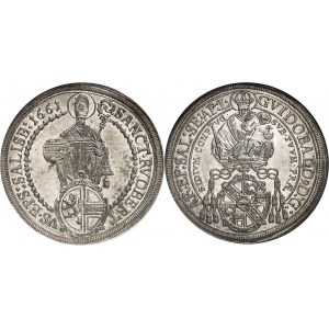 Salzbourg (évêché de), Guidobald von Thun (1654-1668). Thaler 1661, Salzbourg.