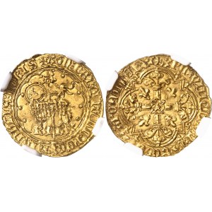 Charles VI (1380-1422). Agnel d’or ND (c.1417-1418), Poitiers.