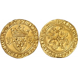 Charles VII (1422-1461). Écu d’or à la couronne 3e type, 1ère émission ND (1436), Toulouse.